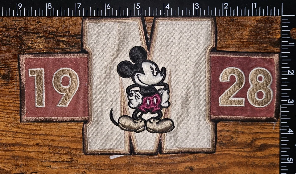 Mickey Mouse M 1928 Disney Large Clothing Patch - Image 1 of 1