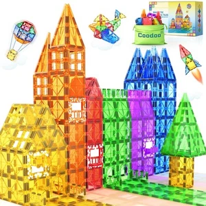 60 PCS Magnetic Building Tiles - Kids STEM Magnetic Blocks Sensory Toys Games... - Picture 1 of 5