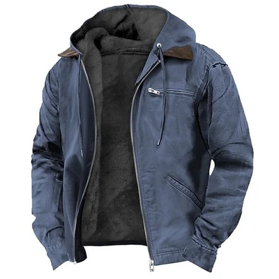 Chaqueta acolchada de invierno cálida para hombre Abrigo con capucha Chaqueta gruesa Chaqueta cálida -✅ Libre de servicio Foto 1 de 4
