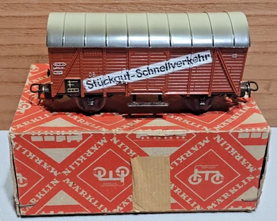 VINTAGE MARKLIN 248 847 COVERED FREIGHT CAR 1950'S 3 RAIL HO - Image 1 of 4