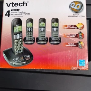 VTech Cs6199-4 4 Handset Cordless Answering System With Caller Id/call Waiting - Zdjęcie 1 z 8