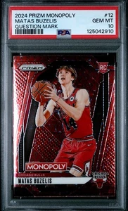 PSA 10 Matas Buzelis #12 - 2024 Prizm Monopoly Question Mark RED SSP Color Match - Picture 1 of 2