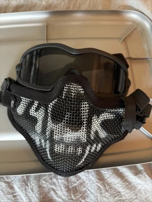Combo de gafas y protector facial de Airsoft Foto 1 de 4