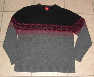 Mens Sz Large Church Office or Casual Dress Crew Neck Wool Blend Sweater - Picture 1 of 2