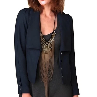 Blazer de lana Free People espiga para mujer talla 2 gris oscuro Foto 1 de 4