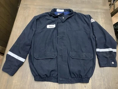 Bulwark FR Jacket Mens 3XL Flame Resistant Navy Blue Nomex Aramid Arc 12.6 ATP - Image 1 of 4