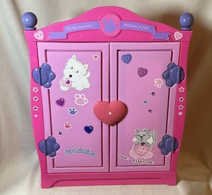 Build A Bear BAB Fancy Armoire Closet Wardrobe Pink Purple - Picture 1 of 7