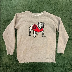 University of Georgia Gray Huge Mascot Logo Pullover Sweatshirt Sz Medium Unisex - Picture 1 of 5