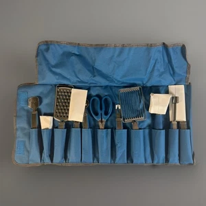 Wolfgang Puck Kitchen Garnish Utensil Tool Set 10 PC Roll-up Case NEW (SU67) - Picture 1 of 7