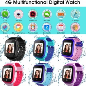 4G Smart Watch for Kids IP67 Waterproof Voice&Video Call SOS GPS Wifi Wristwatch - Photo 1 sur 41