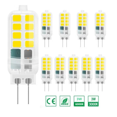 Mini G4 Bi-Pin 3W LED Light Bulb 12V-24V No Flicker PC Shell SMD Replace Lamp - Image 1 of 4