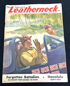 WWII 1945 USMC "The Leatherneck" Magazine - Picture 1 of 4