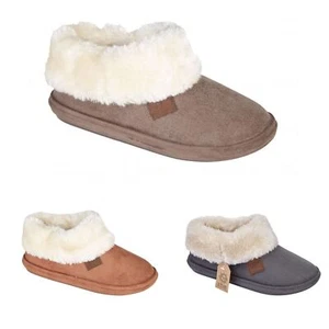 Women's Jo & Joe Chiltern Fur Lined Fur Collar Slipper Boot SIZE UK8 - Picture 1 of 18