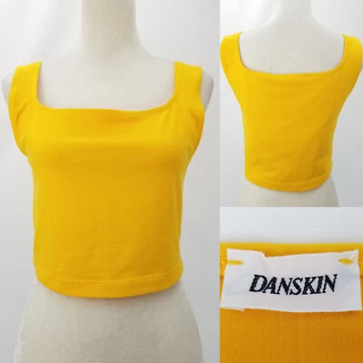 De Colección Danskin Mujer XL Girasol Amarillo Nylon Camiseta sin Mangas Corta Sujetador Estante Incorporado Foto 1 de 4