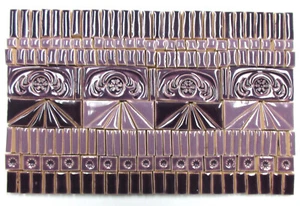 190+ Purple Mosaic Tiles Bulk, Handmade Mixed Size Ceramic Art and Craft Tiles - Picture 1 of 6