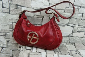 FRANCESCO BIASIA DAMEN ECHT LEDER VINTAGE SCHULTER HAND KLEINE TASCHE ROT - Bild 1 von 12