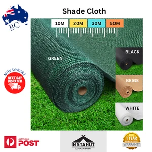 Instahut Shade Cloth Sail Garden Outdoor Shadecloth Mesh Roll 30 50 70 90%Uv AU - Picture 1 of 56