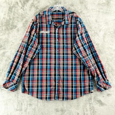 Horny Toad New Belgium Beer Button Shirt XXL Plaid Organic Cotton Long Sleeve - Image 1 of 4