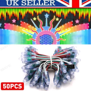 12V 50pcs WS2811 Pixels Digital Addressable LED String Lights Waterproof RGB - Picture 1 of 10