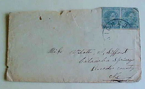 US CONFEDERATE  #7 PAIR RICHMOND cat.$95.00 O NORTH CAROLINA Cover