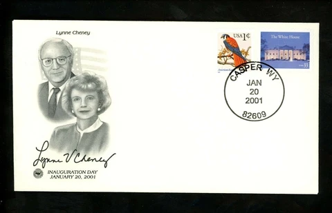 US Inauguration Day FDC VP Richard B Chaney 1/20/2001 PCS vRBC-I- Casper WY Cover