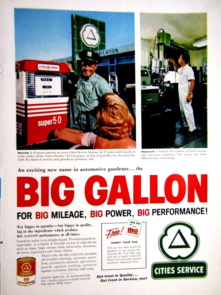 Vintage 1961  Cities CITGO Original Print Ad 8.5 x 11" - Image 1 of 4