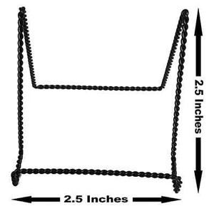 Easel Display Stand Black Twisted Wire Metal 6" Flat Finish Classic Look NEW - Picture 1 of 3