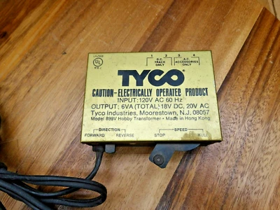 TYCO HO Scale No. 899V Train Transformer 18VDC, 20VAC - Image 1 of 4