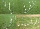 Set of 6 4-in-1 Dog Agility Weave Poles Straight Weave-O-Matic Channel or 2x2