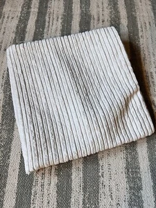 Chenille Striped Euro Sham, White Textured, Reversible, 24"x24" - Picture 1 of 7
