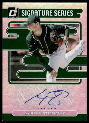 2021 Donruss Signature Series Daulton Jefferies Auto Oakland Athletics #SS-DJ R7 - Image 1 of 2