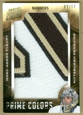 2013-14 Panini Prime Colors Game Used Numbers MARC-ANDRE FLEURY Jumbo Patch /17