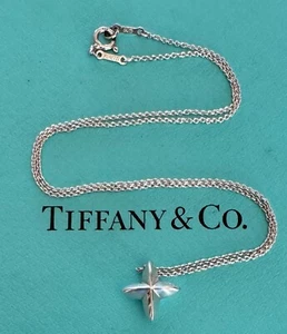Tiffany & Co Elsa Peretti Sirius Star Necklace 16" Sterling Silver 925 Large - Picture 1 of 2