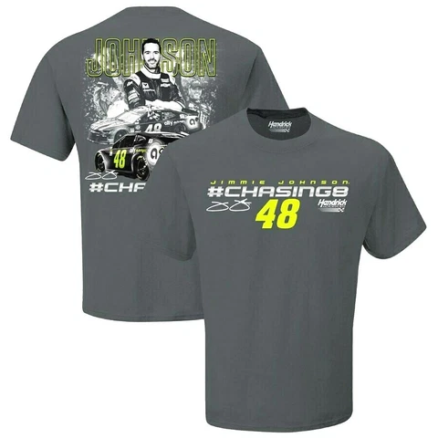 JIMMIE JOHNSON #48 CHASING 8 CHARCOAL 2 SPOT TEE SHIRT LARGE FREE SHIP Cover