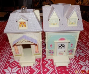 Par de casas vintage Precious Places 1985 Fisher Price - Imagen 1 de 7