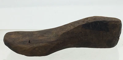 Antique Primitive Wooden Treen Small Hand Carved 6" Shoe Last Mold Folk Art - Image 1 of 4