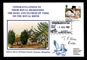 Royal Baby 1988, cubierta de iglesia Dummer, rector firmado - Imagen 1 de 2