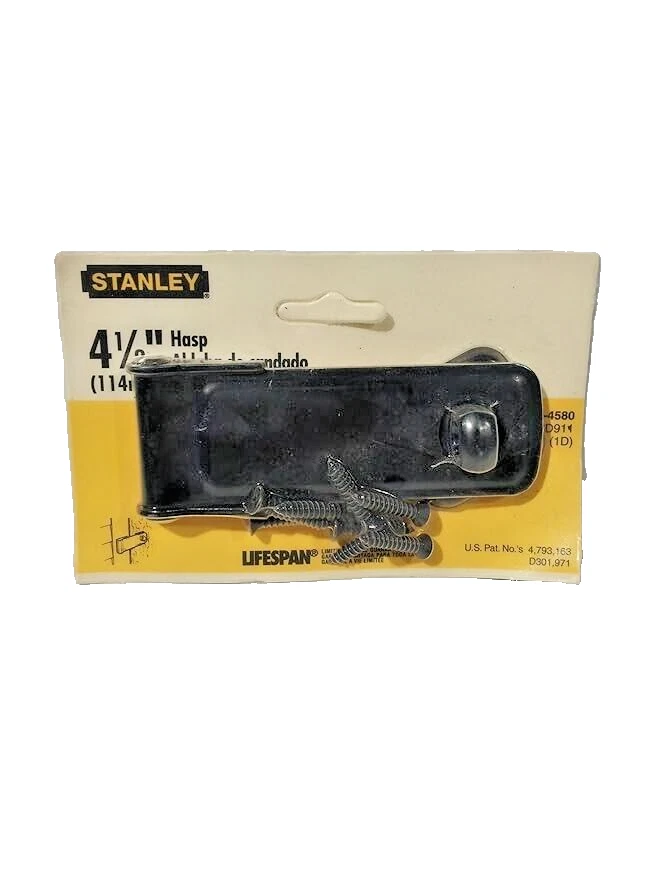 Cerrojo Stanley LifeSpan 4-1/2", acabado negro, 75-4580 Foto 1 de 1
