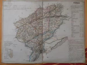 Carte d'atlas dufour vers 1840 : toilée doubs - Foto 1 di 1