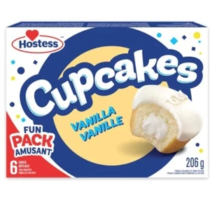 4 boxes (6 per box) of Hostess Cupcakes Vanilla 206g each Free Shipping! - Picture 1 of 2