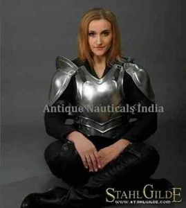 Medieval Halloween Roman Muscle Armor Cuirass Leather Set With Helmet Item - Picture 1 of 6