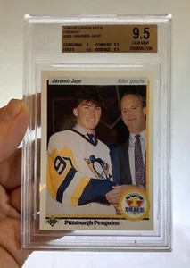 1990 Upper Deck Jaromir Jagr French ROOKIE RC #356 BGS 9.5 Gem Mint - Picture 1 of 2