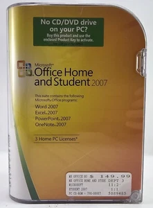 Microsoft MS Office 2007 Home & Student GENUINE Disc W/ Product Key - Photo 1/7