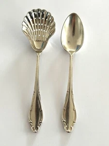 Wellner Mozart Zuckerlöffel & Puderzuckerlöffel / Löffel versilbert 90er - Bild 1 von 3