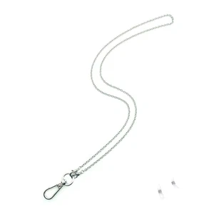 Lanyards for ID Badges Stainless Steel Silver Chain Lanyard for Keys Necklace... - Picture 1 of 7