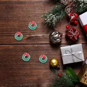 Mini guirnalda de Navidad 24 piezas centro de mesa decoración navideña artificial - Imagen 1 de 17