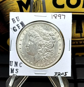 1897 Morgan Silver Dollar BU UNC โจ Cartwheel Frost โข 90% Silver โข LOT 477 ๐ - Picture 1 of 8