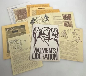 Women's Graphics Collective Print Envelope w/ Feminist Literature Papers 1970 - Picture 1 of 14
