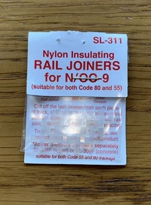 Peco SL-311 N/OO-9 Gauge Nylon Insulating Rail Joiners Code 80 & 55  - 12 pk NIP - Picture 1 of 2