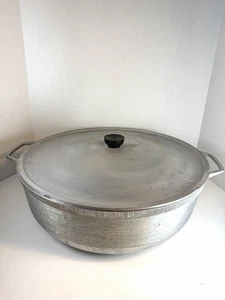 Vtg Guardian Service Ware Aluminum 15” Chicken Fryer Skillet Pan with Lid - Foto 1 di 13